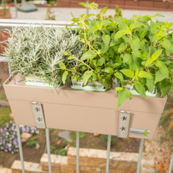 Haltebügel Balkonkastenhalter mit Strebe für Greenbar Kräuterbox