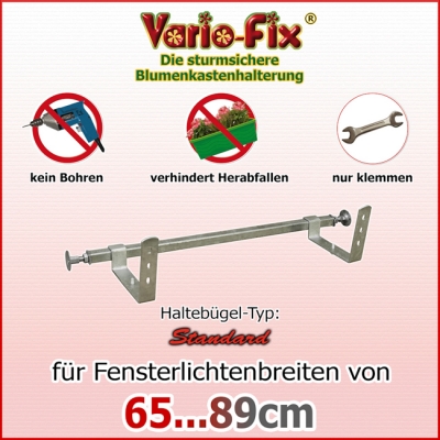 Blumenkastenhalter Standard / 1 Paar HB 15cm / FLB 65...89cm