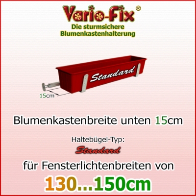 Blumenkastenhalter Standard / 1 Paar HB 15cm / FLB 150cm