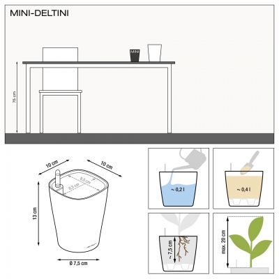 MINI-DELTINI taupe hochglanz