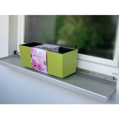 Blumenkasten-Set Für Geländer, Mittelgroß, Mit Halterungen – Dekorativer Übertopf Für Balkon & Terrasse
