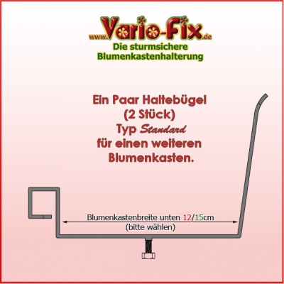 Blumenkastenhalter Standard / 1 Paar HB 15cm