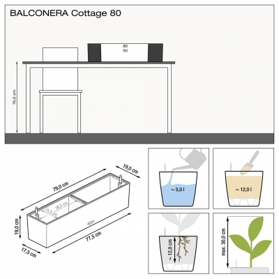 BALCONERA Cottage 80 weiß